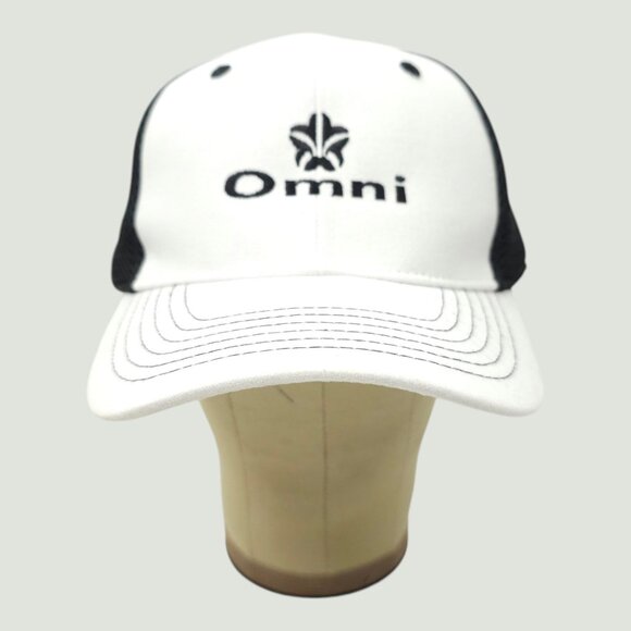 Omni Embroidered Logo Mesh Perfect Fit Fitted L/XL Cap Trucker Baseball Hat - Picture 8 of 12